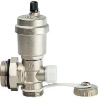 SMS-1000-010001 STOUT Регулируемый концевой фитинг с дренажным вентилем, автоматический воздухоотводчик 1