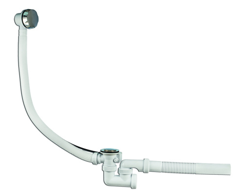 VIRPLAST Сифон "Универсал " для ванн с автоматическим сливом и переливом 60см