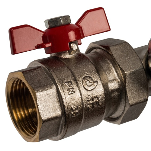 STOUT Коллектор в сборе с расходомерами 4 выхода, латунь