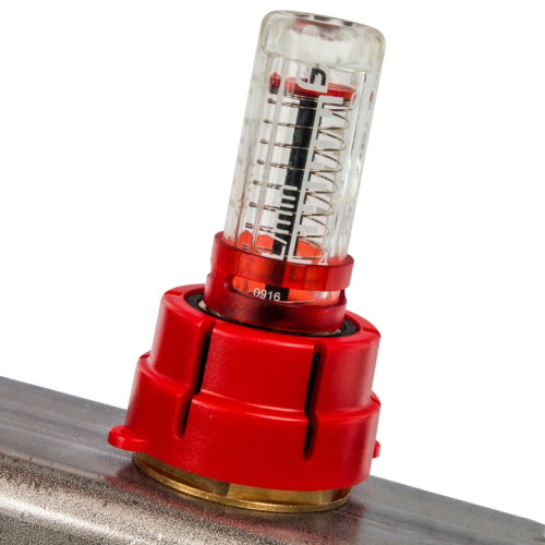 STOUT Коллектор с расходомерами 2 выхода, нержавеющая сталь