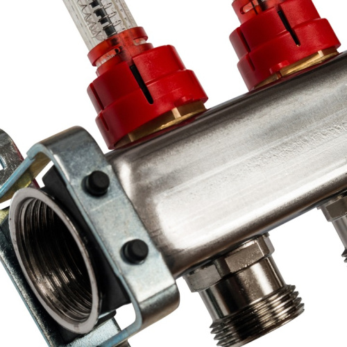 STOUT Коллектор с расходомерами 10 выходов, нержавеющая сталь