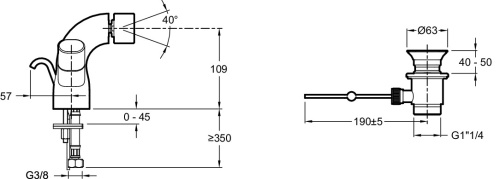 JACOB DELAFON  Смеситель для биде TALAN