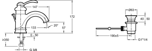 JACOB DELAFON  Смеситель для раковины FAIRFAX