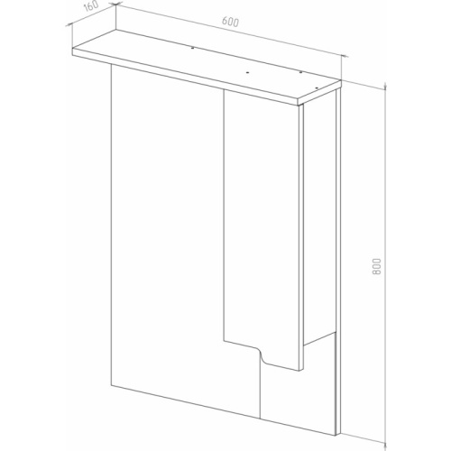 UNCORIA Зеркало-шкаф "Брента" 60, белое