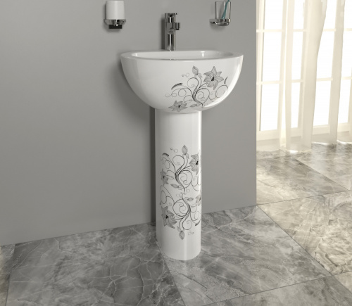 SANITA LUXE Пьедестал Art Flora, белый