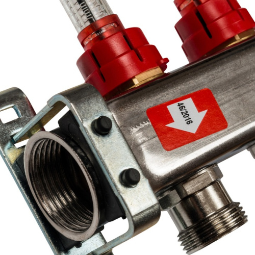 STOUT Коллектор с расходомерами 3 выхода, нержавеющая сталь