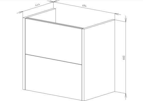 VENECIANA Тумба под умывальник SONATA, 70 см (дуб сонома)
