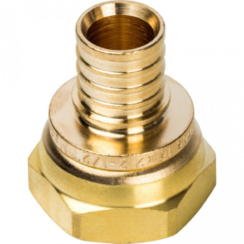 STOUT Переходник с накидной гайкой (евроконус) 16xG 3/4" для труб из сшитого полиэтилена аксиальный