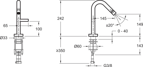 JACOB DELAFON  Смеситель для биде STILLNESS