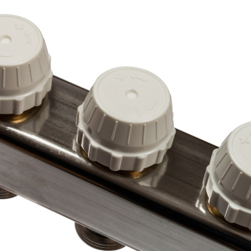 STOUT Коллектор с расходомерами 9 выходов, нержавеющая сталь