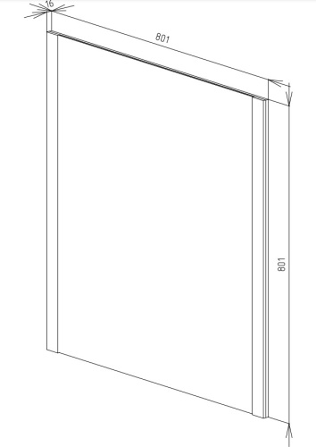 VENECIANA Зеркало SONATA, 80 см (дуб сонома)