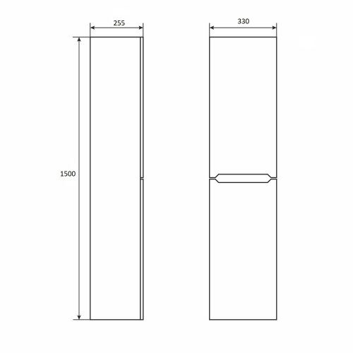 Uperwood Шкаф-пенал Tanos подвесной, 30*25*150 см (белый)