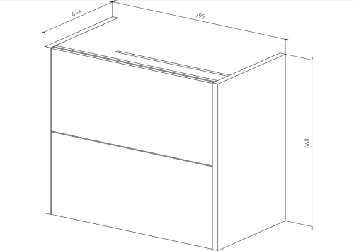 VENECIANA Тумба под умывальник SONATA, 80 см (дуб сонома)