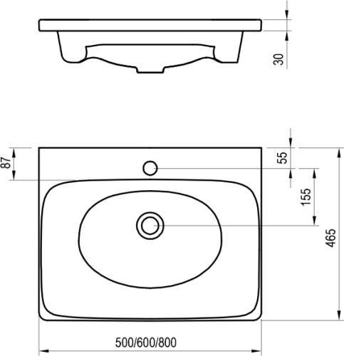 RAVAK Умывальник BALANCE, 60 см