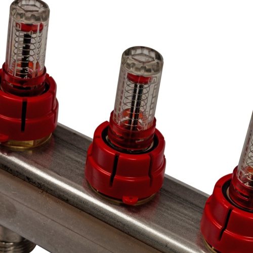 STOUT Коллектор в сборе с расходомерами 7 выходов, нержавеющая сталь