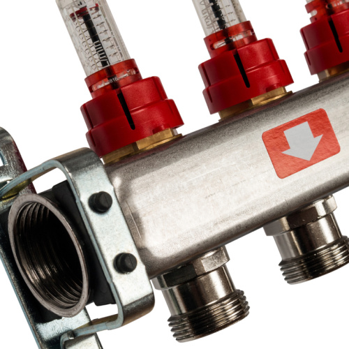 STOUT Коллектор с расходомерами 12 выходов, нержавеющая сталь