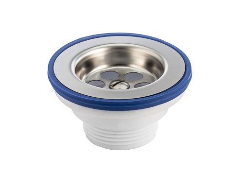 VIRPLAST Выпуск "VIR" 1 1/4" с нерж. чашкой д.70