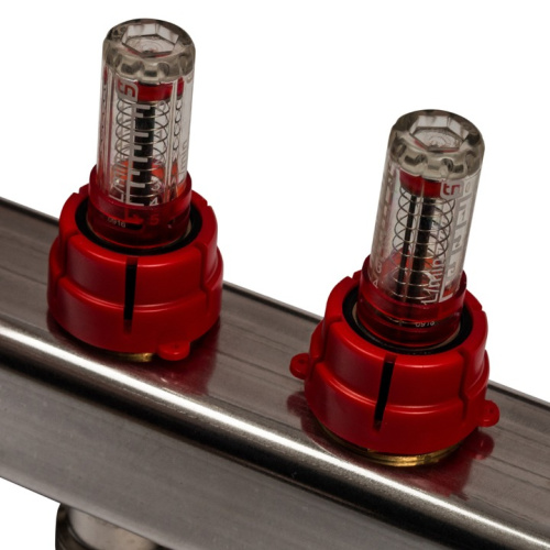 STOUT Коллектор с расходомерами 7 выходов, нержавеющая сталь