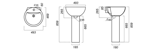SANITA LUXE Пьедестал Art Flora, белый