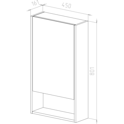 UNCORIA Зеркало-шкаф "Алегра", 45 см