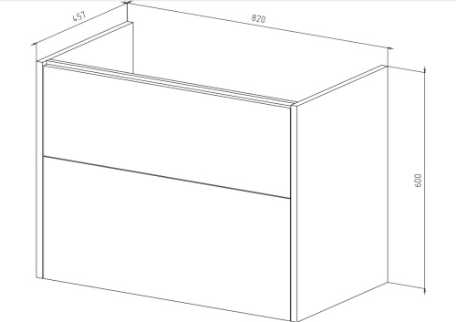 VENECIANA Тумба под умывальник AVENTINO с 2-мя ящиками, 85 см
