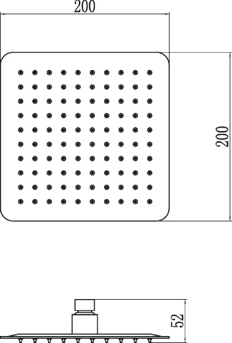 LEDEME Верхний душ 20*20 см
