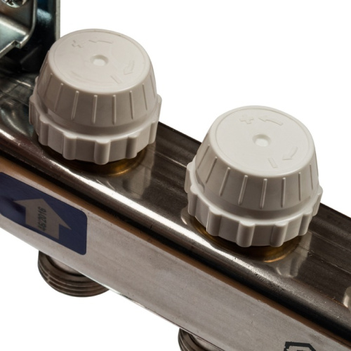 STOUT Коллектор с расходомерами 3 выхода, нержавеющая сталь