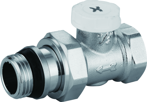 IVANCI Клапан радиаторный запорный прямой 1/2" со стопорным кольцом