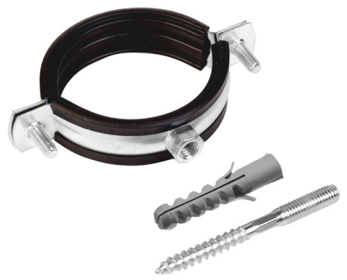 ASTRA Хомут сантехнический 2 (59-65), гайка М8 со шпилькой и дюбелем