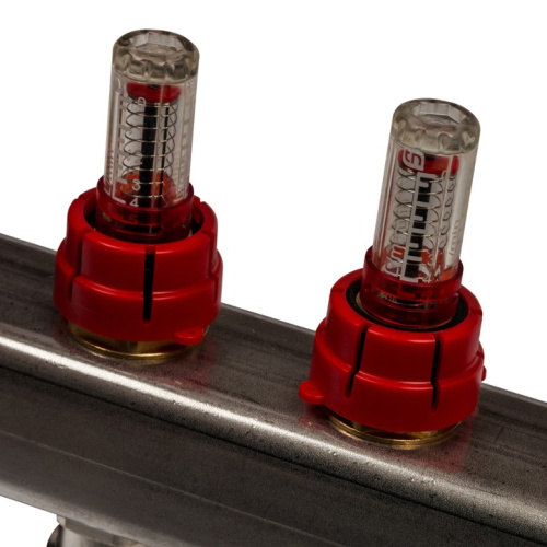 STOUT Коллектор с расходомерами 8 выходов, нержавеющая сталь