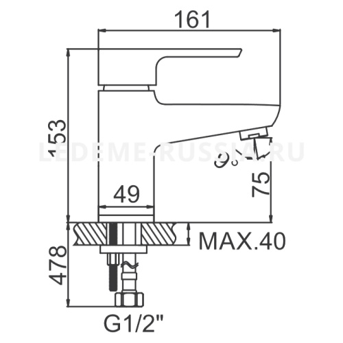 LEDEME 1054 Смеситель для умывальника