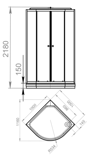 Душевая кабина DOMANI-SPA модель Delight (Арт.DS01DS110LWM00)
