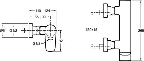 JACOB DELAFON  Смеситель для душа настенный ALEO