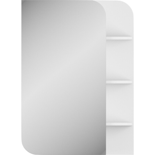 UNCORIA Зеркало-шкаф "Лина" полки справа, белое (55 см)