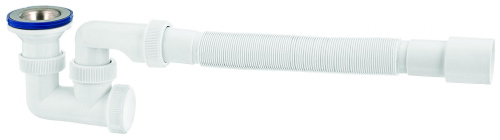 VIRPLAST Сифон "Универсал" для душ.поддона с нержавеющей чашкой 70мм и г/т l=600мм (Ø40/50)