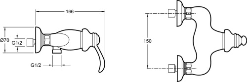 JACOB DELAFON  Смеситель для душа настенный FAIRFAX