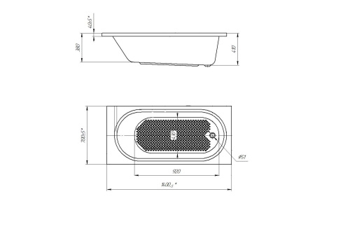 Poseidon Ванна "Darina" 1400х700