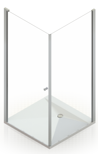 DOMANI-SPA Душевое ограждение 100*100*190 см Expance 110 квадрат, прозрачное стекло, с одной дверью