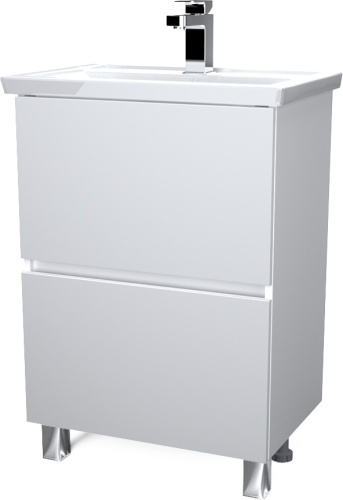 1Marka Тумба ARIS 60Н 2я Белый глянец  (ум Фостер 60)