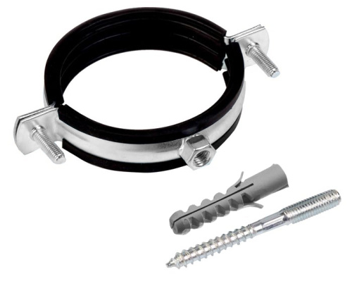 ASTRA Хомут сантехнический 2 1/2 (75-80), гайка М10 со шпилькой и дюбелем