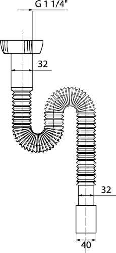 WIRQUIN Труба гибкая 1 1/4"х32/40    L-800мм
