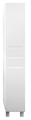 1Marka Пенал Кода 35Н с двумя дверками и двумя встроенными ящиками (белый глянец)