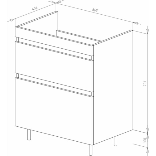 UNCORIA Тумба "Арно" под умывальник "Фостер" 70 см, белая