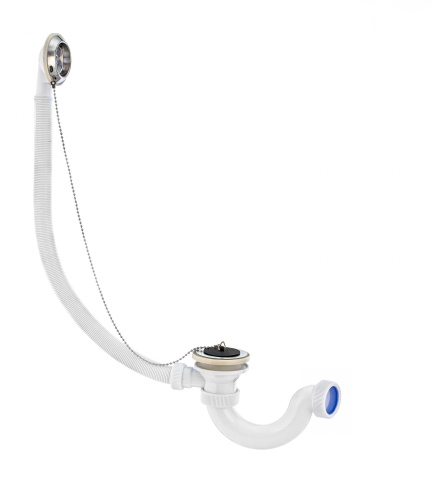 VIRPLAST Сифон "МИНИ Элит" для ванн с нержавеющими чашками без отвода 1 1/2"х40