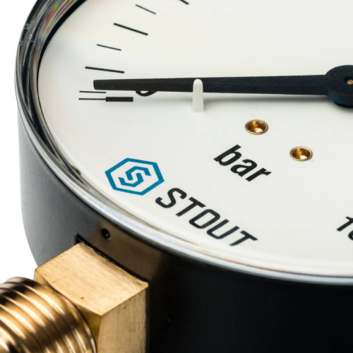 STOUT Манометр радиальный (корпус Dn 100 мм, 16 бар, 1/2")