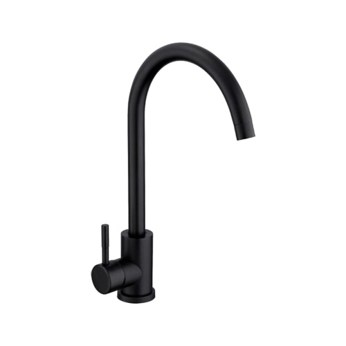 Антей Смеситель для кухни Булат шаровой с высоким изливом, нержавеющая сталь (черный)