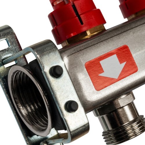 STOUT Коллектор с расходомерами 8 выходов, нержавеющая сталь