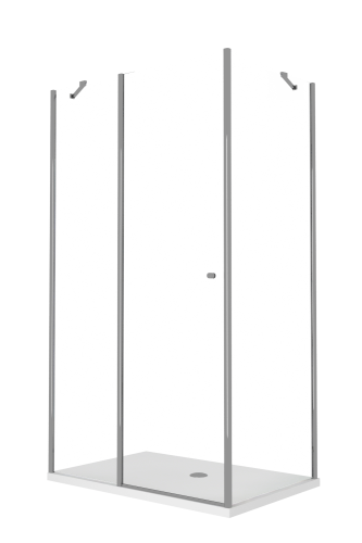 DOMANI-SPA Душевое ограждение 120*80*190 см Expance 128 прямоугольник, прозрачное стекло, с одной дверью